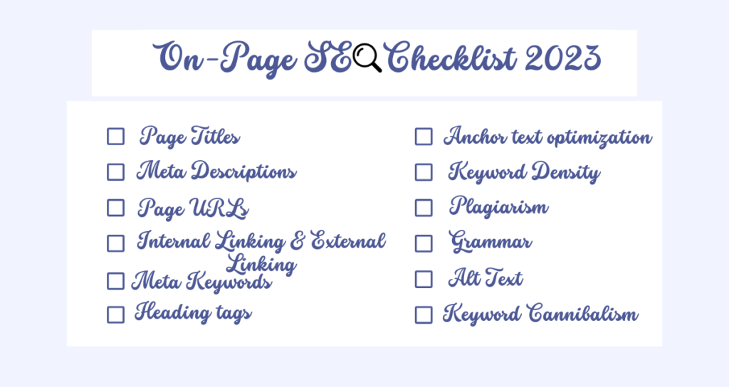 On-page SEO Checklist
